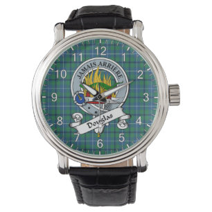 Classic Timeless Clan Douglas Ancient Badge Tartan Watch