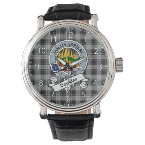 Classic Timeless Clan Douglas Grey Badge Tartan Watch