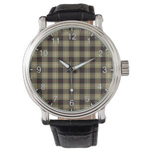 Classic Timeless Clan Dunlop Hunting Tartan Plaid Watch