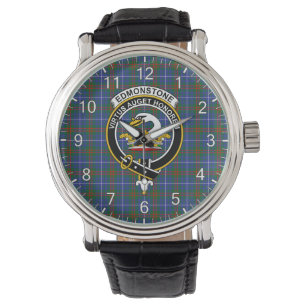 Classic Timeless Clan Edmonstone Tartan Badge Plai Watch