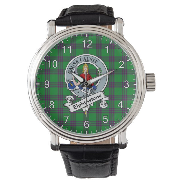 Classic Timeless Clan Elphinstone Hunting Badge Ta Watch (Front)
