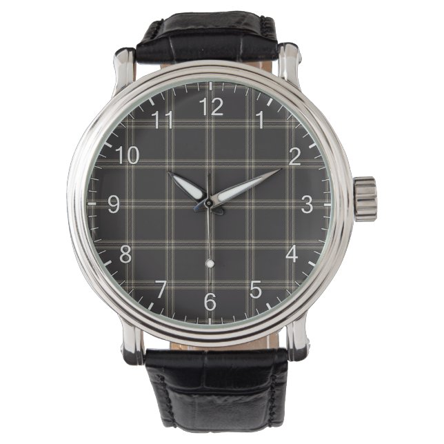 Classic Timeless Clan Eternity Tartan Plaid Gift W Watch (Front)