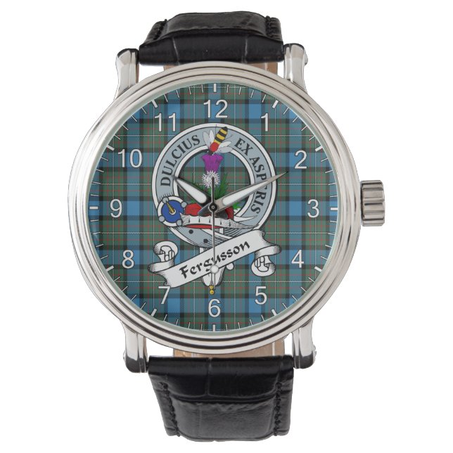 Classic Timeless Clan Ferguson Ancient Badge Tarta Watch (Front)