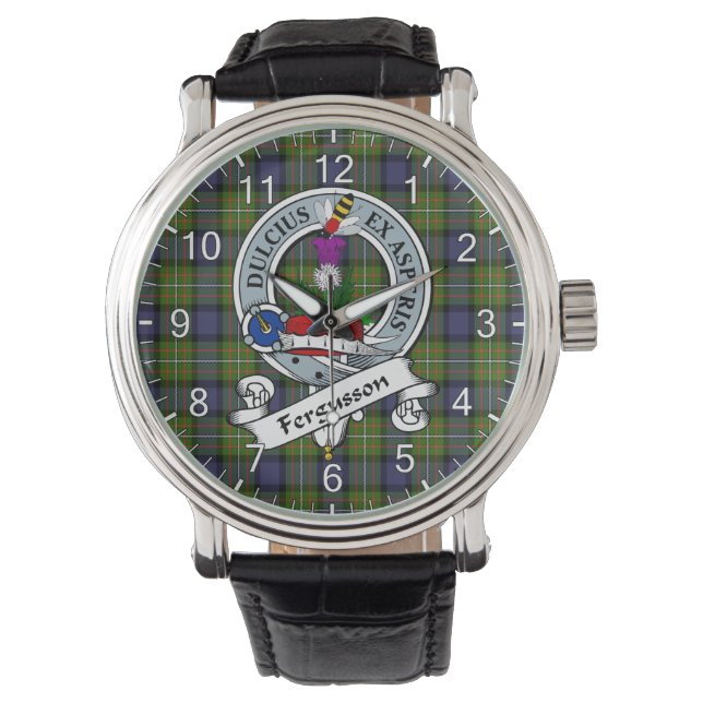 Classic Timeless Clan Ferguson Badge Tartan Watch (Front)
