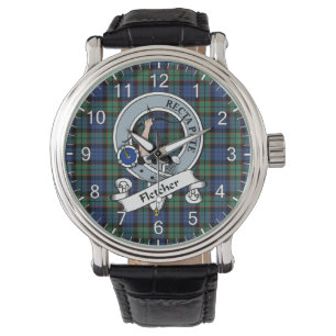 Classic Timeless Clan Fletcher Badge Tartan Watch