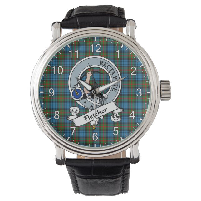 Classic Timeless Clan Fletcher of Dunan Badge Tart Watch (Front)
