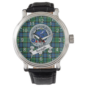 Classic Timeless Clan Forsyth Ancient Badge Tartan Watch