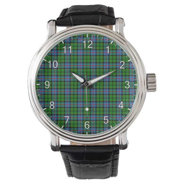 Classic Timeless Clan Forsyth Modern Tartan Plaid  Watch (Front)
