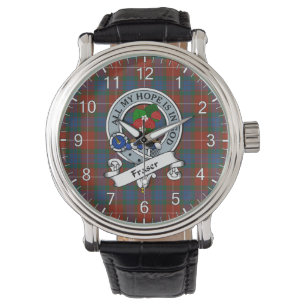 Classic Timeless Clan Fraser Ancient Badge Tartan Watch