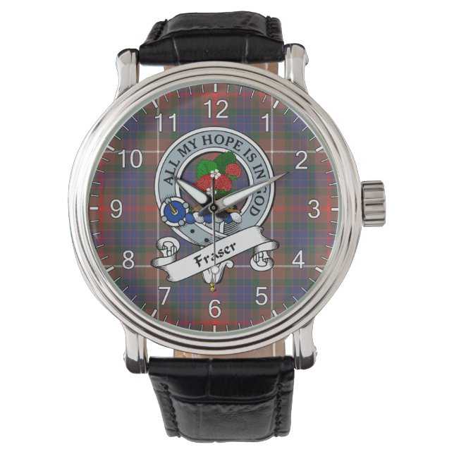 Classic Timeless Clan Fraser Hunting Modern Badge  Watch (Front)
