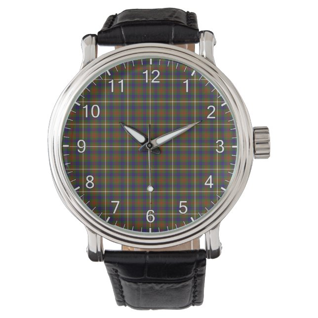 Classic Timeless Clan Fraser Hunting Tartan Plaid  Watch (Front)