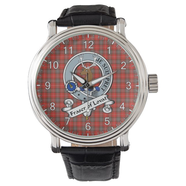 Classic Timeless Clan Fraser Weathered Badge Tarta Watch (Front)