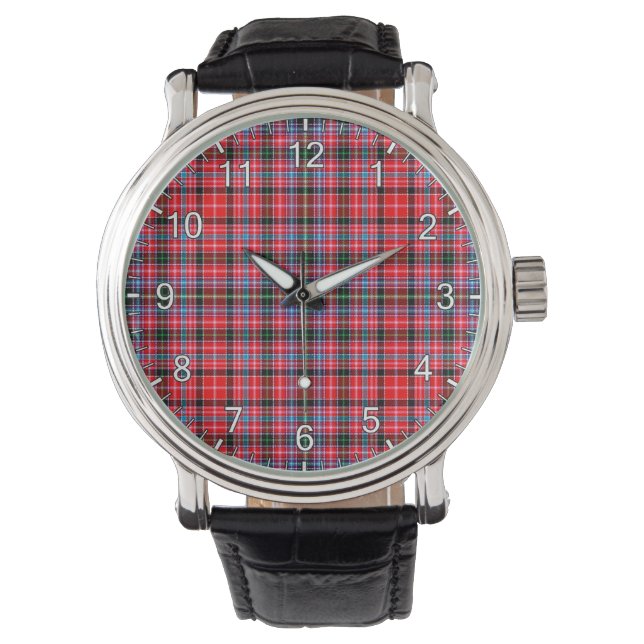 Classic Timeless Clan Udny Tartan Plaid Gift Watch (Front)