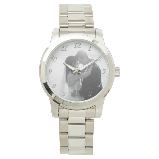 Classic Timeless Customizable Photo Gift Watch (Front)
