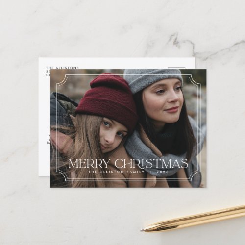 Classic Timeless Merry Christmas Holiday Postcard