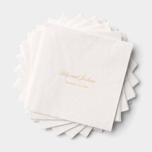 Classic Timeless Wedding Foil Napkins
