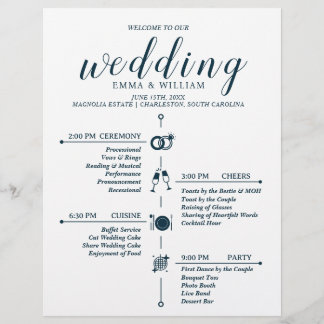 Classic Timeline Wedding Program