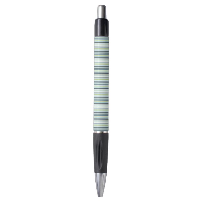 Classic Tiny Stripes in Navy Blue and Khaki Pen (Front Vertical)