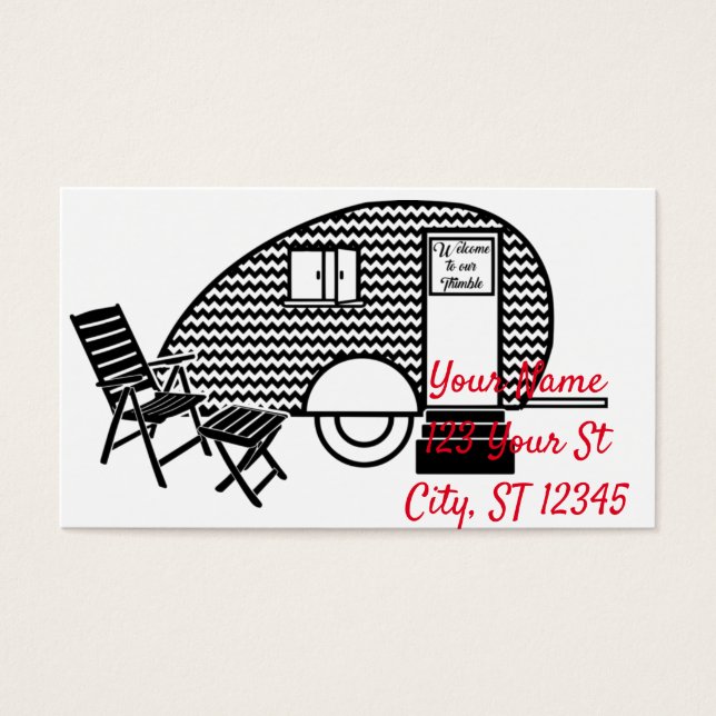 Classic Tiny Travel Trailer Caravan Thunder_Cove (Front)