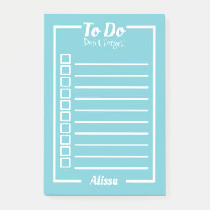 Classic To Do List Tick Boxes with Name Post-it Notes