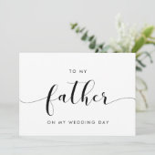 Classic To my father on my wedding day card | Zazzle