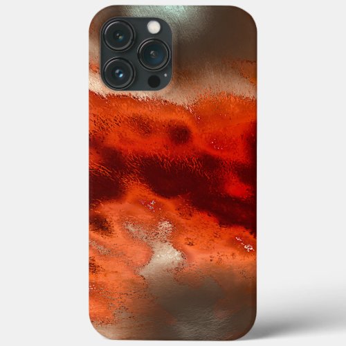 Classic to stained in shades of intense redcoral iPhone 13 pro max case