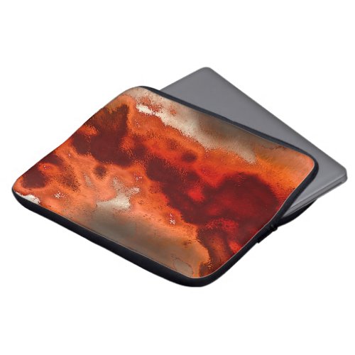 Classic to stained in shades of intense redcoral laptop sleeve