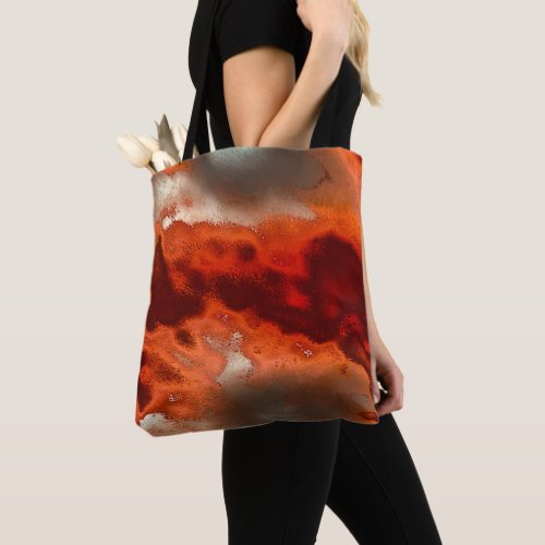 Classic to stained in shades of intense redcoral tote bag