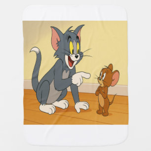 Classic Tom and Jerry Showdown Baby Blanket