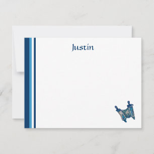 Classic Torah Thank You Flat Note Card