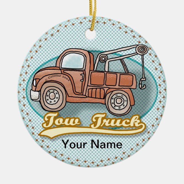 Classic Tow Truck Ornament (Front)