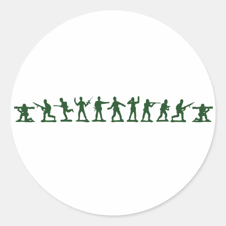 Classic Toy Soldiers Classic Round Sticker Zazzle
