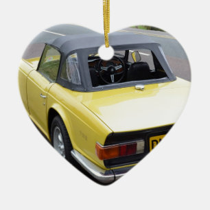 Classic TR6 Triumph Sportscar Ceramic Ornament