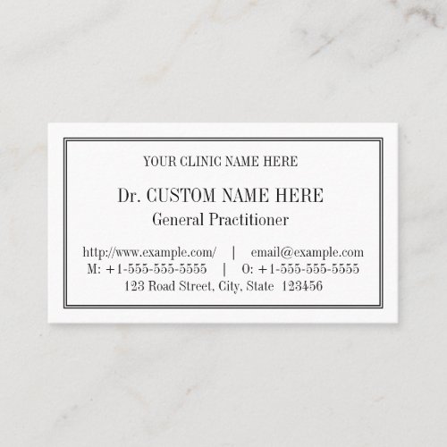 Classic Traditional Business Card