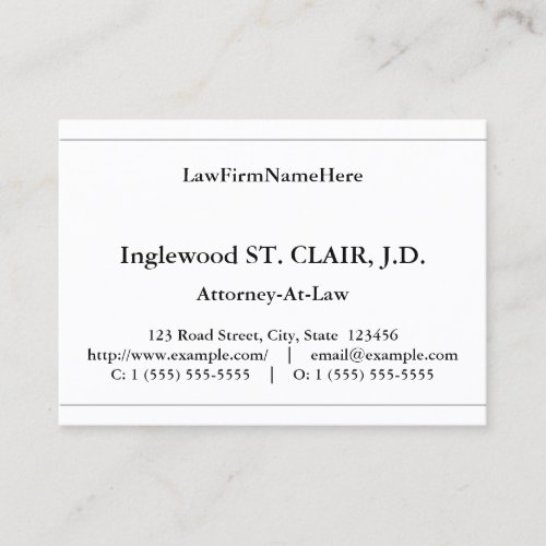 Classic Traditional Business Card