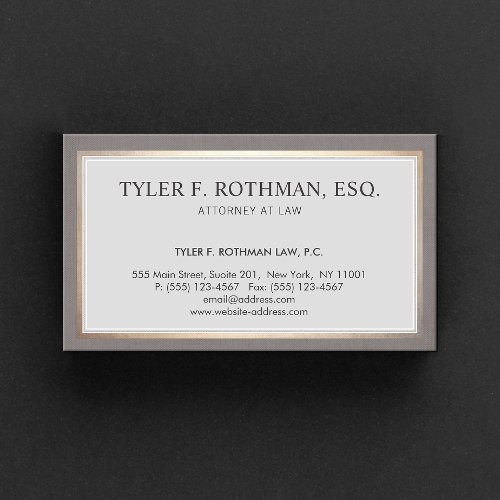 Classic Traditional Lawyer Business Card