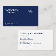 Classic traditional navy blue law firm attorney