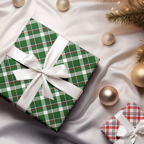 Classic Traditional Red Green Blue White Gingham Wrapping Paper