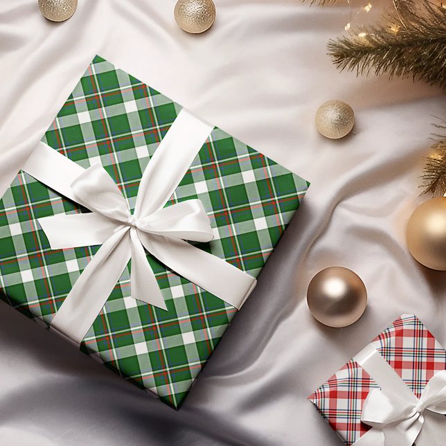 Classic Traditional Red Green Blue White Gingham Wrapping Paper (Creator Uploaded)