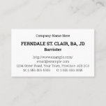 [ Thumbnail: Classic, Traditional Style Business Card ]