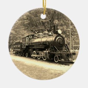 Classic Train Ceramic Ornament