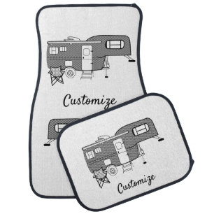 Classic Travel Trailer Caravan Thunder_Cove Car Floor Mat