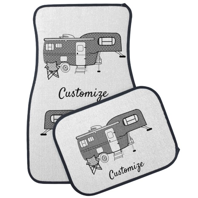 Classic Travel Trailer Caravan Thunder_Cove Car Floor Mat (Set)