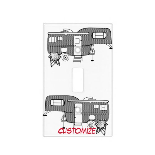 Classic Travel Trailer Caravan Thunder_Cove Light Switch Cover