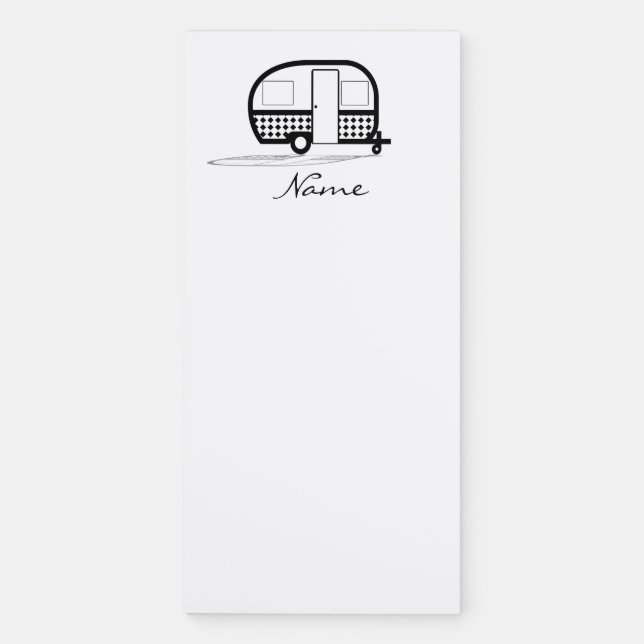 Classic Travel Trailer Caravan Thunder_Cove Magnetic Notepad (Front)