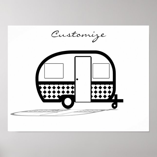 Classic Travel Trailer Caravan Thunder_Cove Poster (Front)