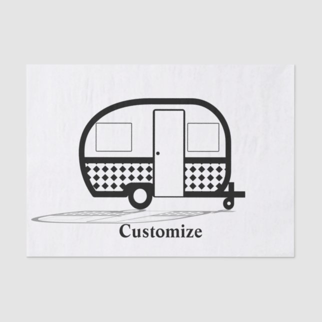 Classic Travel Trailer Caravan Thunder_Cove Tissue Paper (Front)