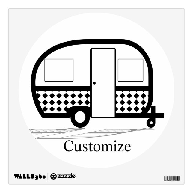Classic Travel Trailer Caravan Thunder_Cove  Wall Decal (Front)