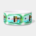 Classic travel trailer Thunder_Cove Bowl<br><div class="desc">personalize by changing to your name, classic camper trailer</div>