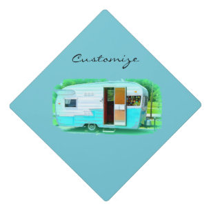 Classic travel trailer Thunder_Cove Graduation Cap Topper